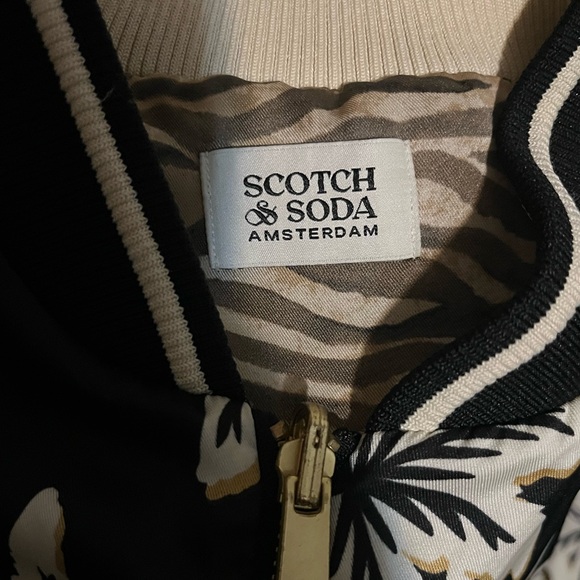 Scotch and Soda reversible palm tree and tiger zebra stripes zip up jacket - Picture 5 of 5
